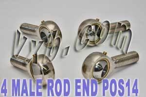 4 Male Rod End 14mm POS14 2 Right & 2 Left Hand Bearing