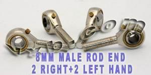 4 Male Rod Ends POS8 8mm 2 Right & 2 Left Hand Bearing