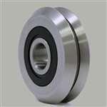 4-Pack RM2-2RS 3/8'' Track Roller Ball Bearing V-Groove - Rubber Sealed