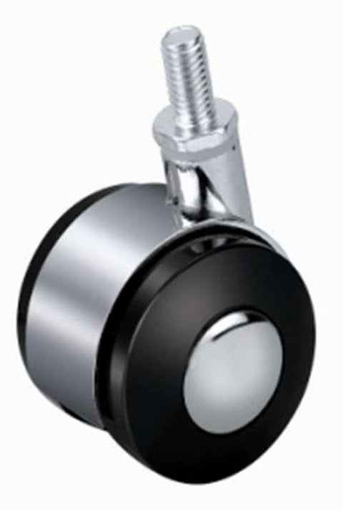 40mm Caster Wheel 55 Lbs - Acrylonitrile Butadiene Styrene (Plastic) M6 Threaded Stem