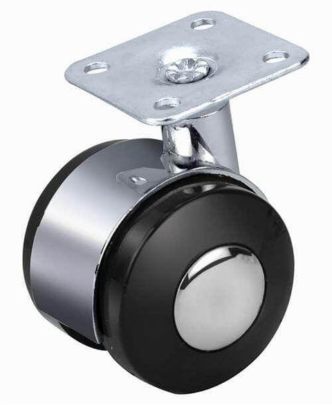 40mm Caster Wheel 55 Lbs - Acrylonitrile Butadiene Styrene (Plastic) Top Plate