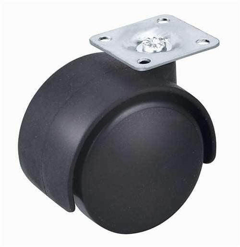 40mm Caster Wheel 55 Lbs - Nylon Top Plate
