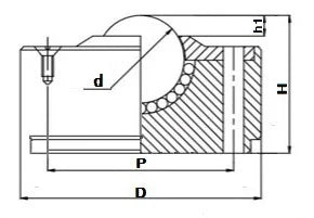 440 lbs Flush Mount Flanged Heavy duty Ball Transfer Unit