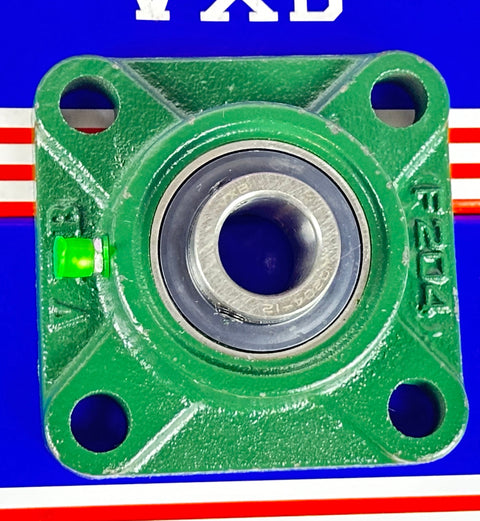 3/4 Bearing UCF204-12 + Square Flanged Cast Housing Mounted Bearing
