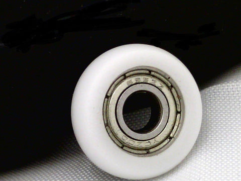 4mm Bore Bearing - 16mm White Plastic Tire 4x16x6mm