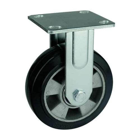 5" Heavy Duty Caster Wheel 441 Lbs Fixed Aluminum core - Rubber Top Plate