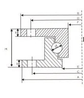 5 Ton Heavy Duty 880mm inch Diameter Large Turntable Bearings Thin Profile - VXB Ball Bearings