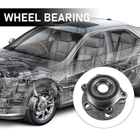 513253 Front Wheel Bearing & Hub Assembly Compatible - Audi A3 Q3 TT Quattro, VW Beetle CC Golf Jetta Passat