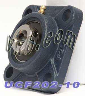 5/8 Bearing UCF202-10 + Square Flanged Cast Housing Mounted Bearing