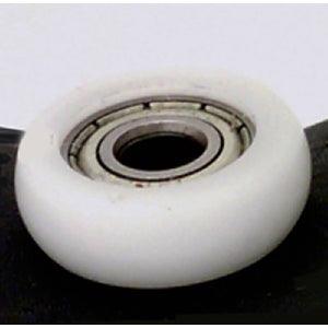 5mm Bore Bearing - 17mm White Plastic round Tire 5x17x6mm