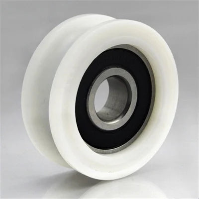 5mm Bore Bearing - 21mm Round Nylon Pulley U-Groove Track Roller Bearing 5x21x6mm