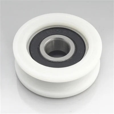 5mm Bore Bearing - 21mm Round Nylon Pulley U-Groove Track Roller Bearing 5x21x6mm