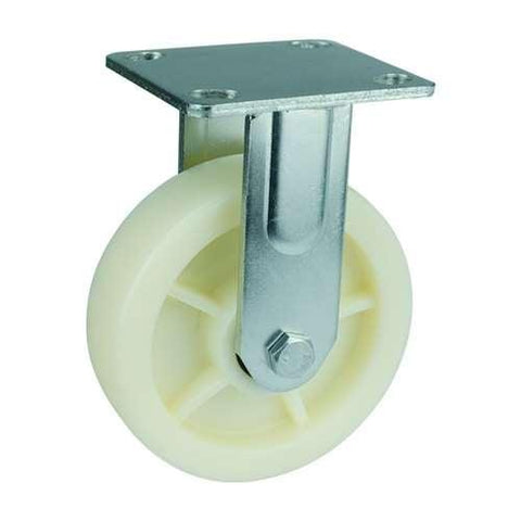 6" Heavy Duty Caster Wheel 661 Lbs Fixed co-polypropylene Top Plate