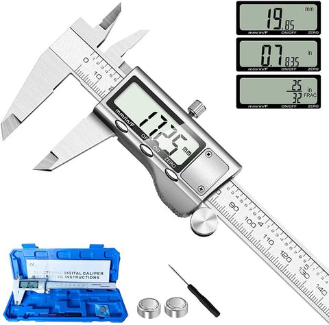 6"/150mm Metric Fractions Vernier Caliper