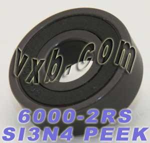 6000-2RS Full Ceramic Sealed Bearing 10x26x8 Si3N4