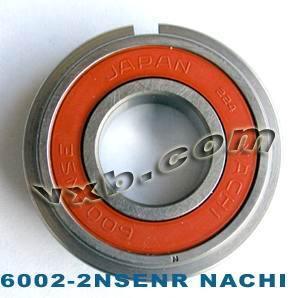 6002-2NSENR Nachi Bearing 15x32x9 Sealed C3 Snap Ring Bearing