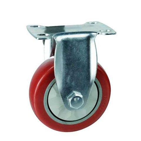 60mm Caster Wheel Rigid PVC - Top Plate Mount