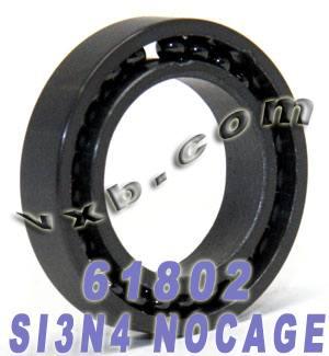 61802 Full Complement Full Ceramic Bearing 15x24x5 Si3N4