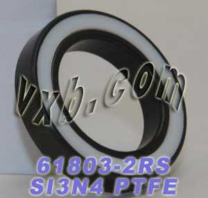 61803-2RS Full Ceramic Sealed Bearing 17x26x5 Si3N4
