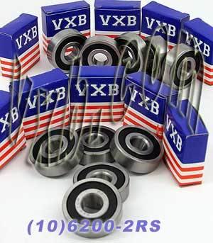 10-Pack 6200-2RS Premium Sealed Bearing