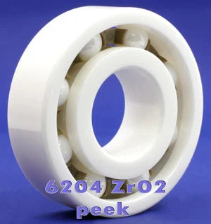 6204 Full Ceramic Bearing 20x47x14mm ZrO2 PEEK