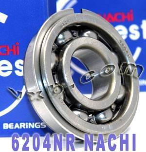 6204NR Nachi Bearing Open C3 Snap Ring Japan 20x47x14mm