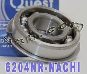 6204NR Nachi Bearing Open C3 Snap Ring Japan 20x47x14mm