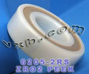6205-2RS Full Ceramic Sealed Bearing 25x52x15 ZrO2/Si3N4