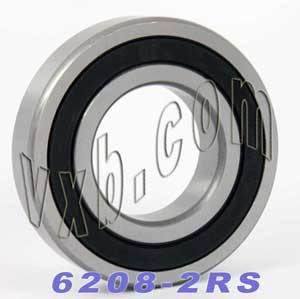 4-Pack 6208-2RS Ball Bearings 40x80x18mm - Rubber Sealed