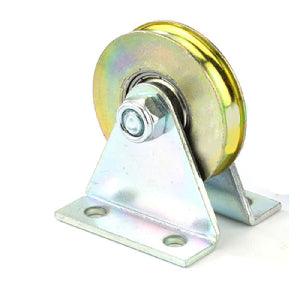 6.4mm Bore Bearing - 38mm Steel Wire Rope Cable Track Pulley - Triangular 2L bracket