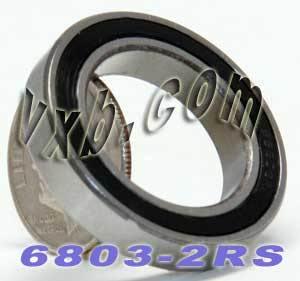 10-Pack 6803-2RS Bearings 17x26x5 Sealed Ball Bearings