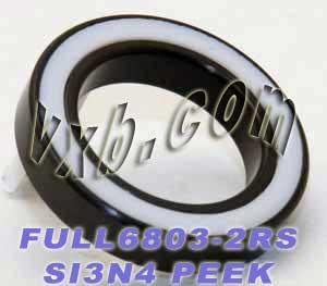 6803-2RS Full Ceramic Sealed Bearing 17x26x5 Si3N4