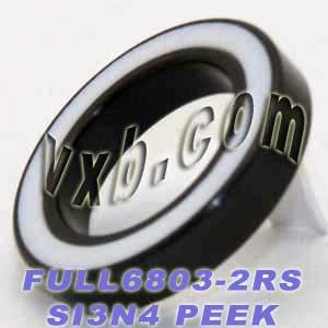 6803-2RS Full Ceramic Sealed Bearing 17x26x5 Si3N4