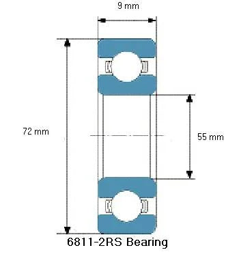 6811-2RS Bearing Deep Groove 6811-2RS