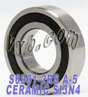 6901-2RS Ceramic Bearing 12x24x6 Stainless Steel Sealed ABEC-5 Bearing