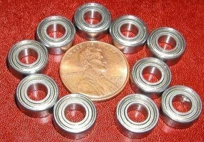 10-Pack 696ZZ 6x15x5mm Double Shielded Miniature Bearing