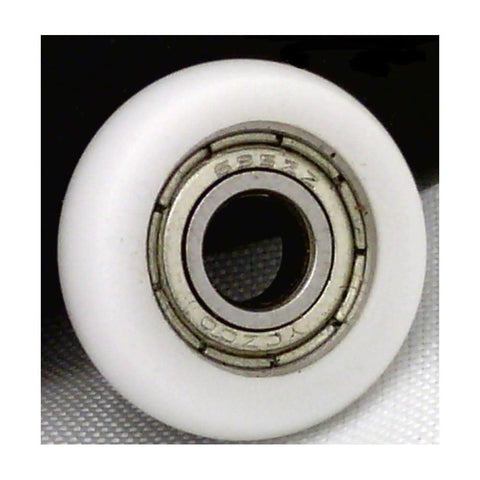 6mm Bore Bearing - 32mm White Plastic Tire 6x32x11mm