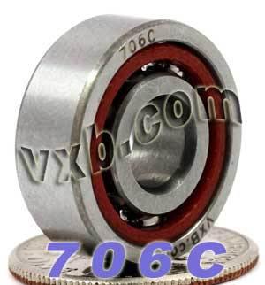 706C Phenolic ABEC 3 Angular Contact Ball Bearing 6x17x6 Miniature
