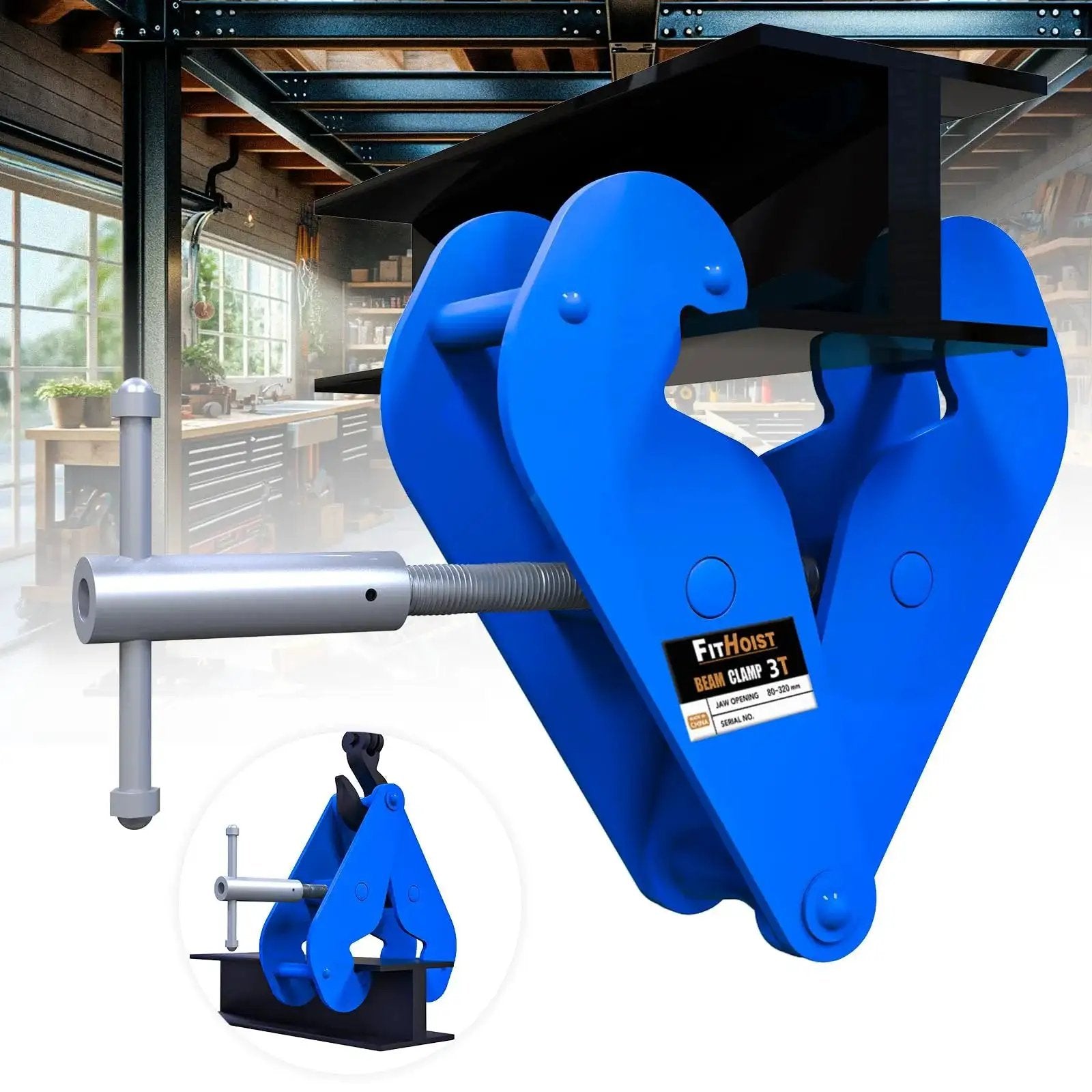 heavy duty i beam clamp - 3 Ton Capacity | Adjustable ...