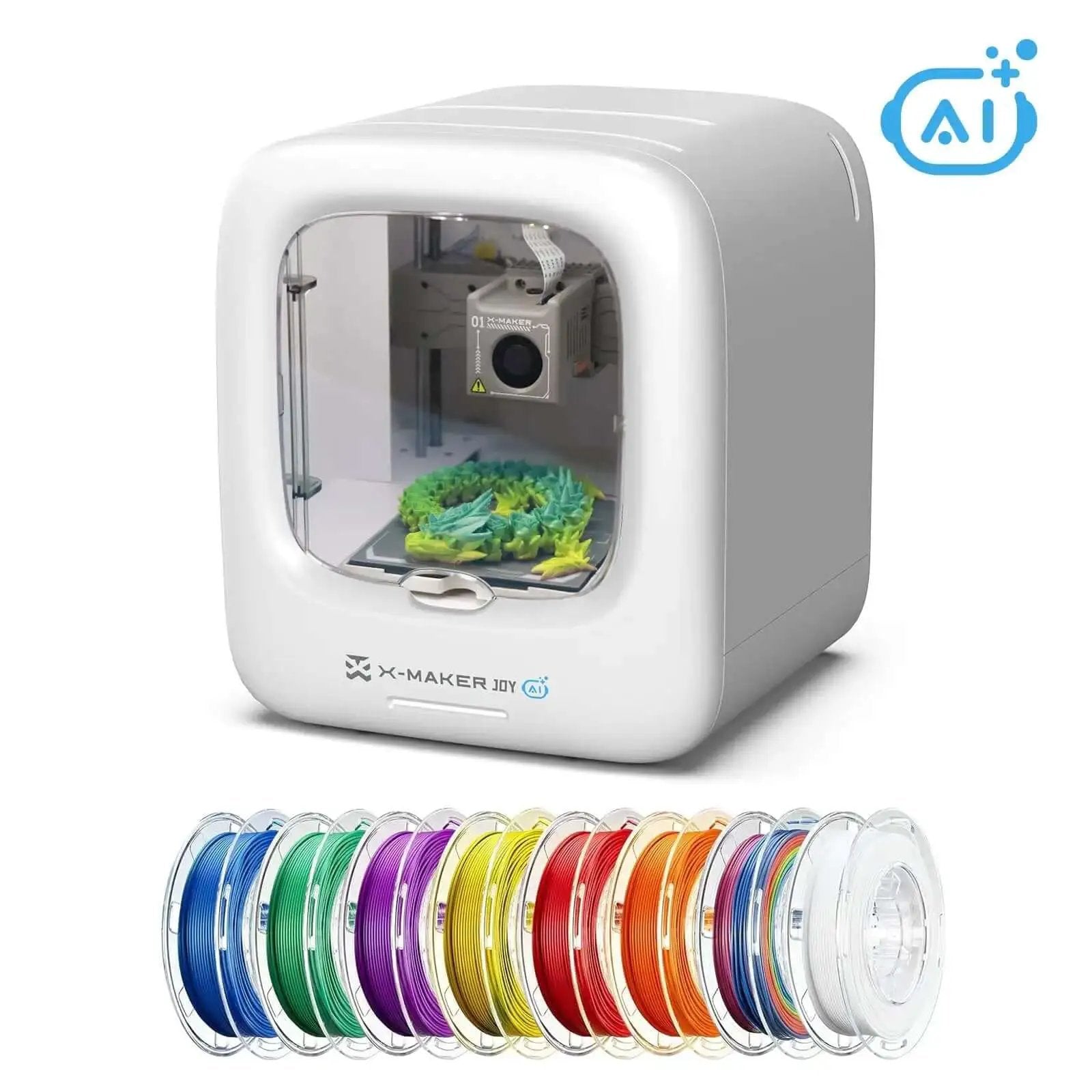 AI Powered 3D Printer For Kids With 8 PLA Filament Set...