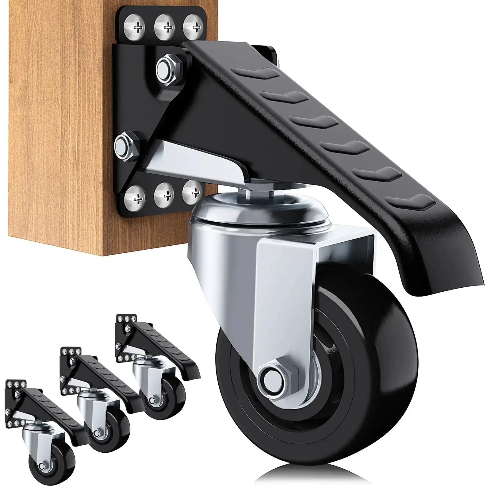 Heavy Duty Retractable Workbench Casters Set Of 4 Side...