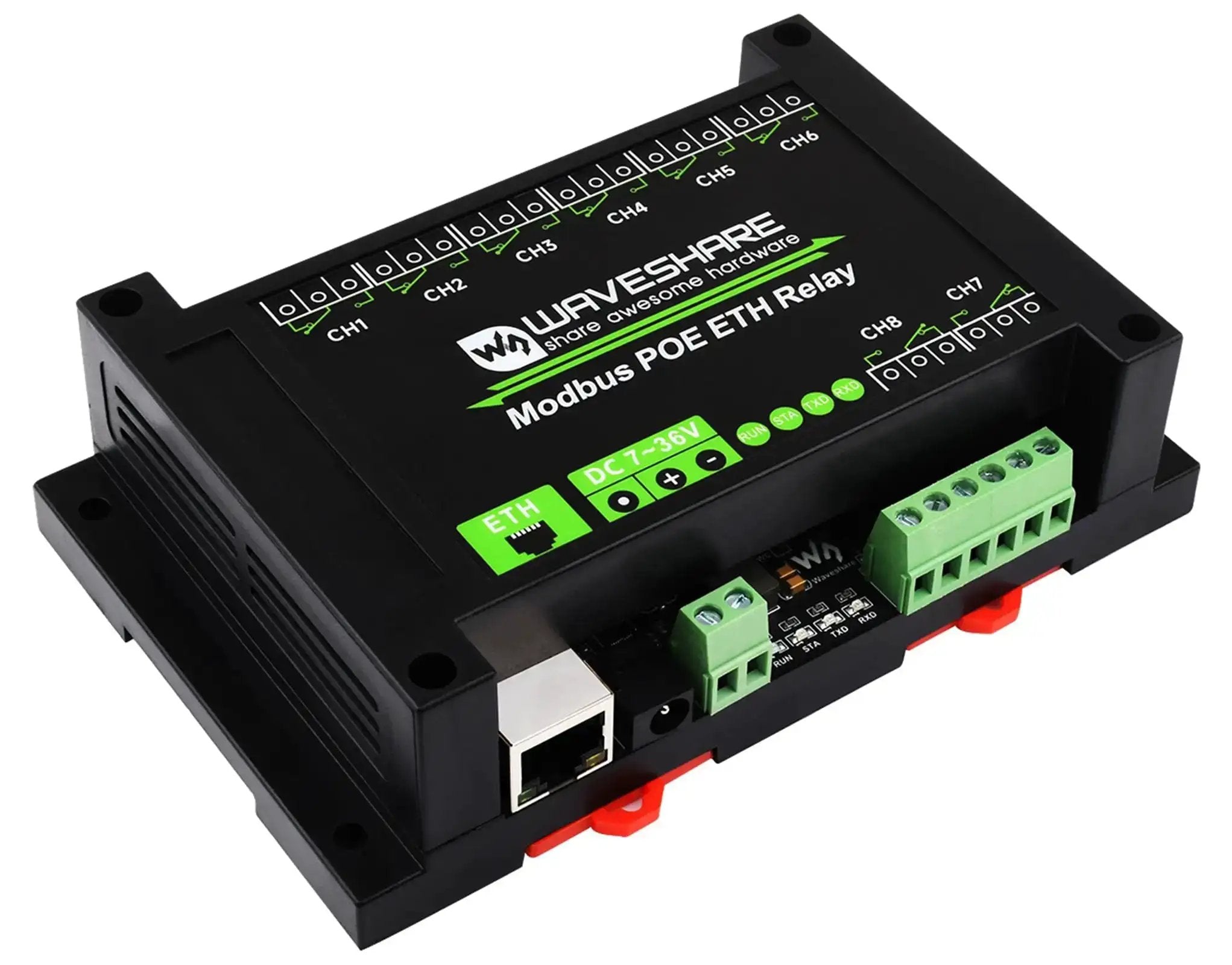 Module relais Ethernet 8 canaux avec protocole Modbus ...