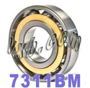 7311BM Angular Contact bearing Bronze Cage 55x120x29mm