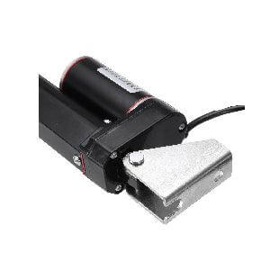 Actionneur linéaire noir 12 volts à course de 8 pouces et 225 lbs DC - supports de montage