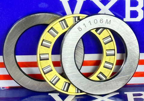 81106M Cylindrical Roller Thrust Bearing 30x47x11mm - Bronze Cage
