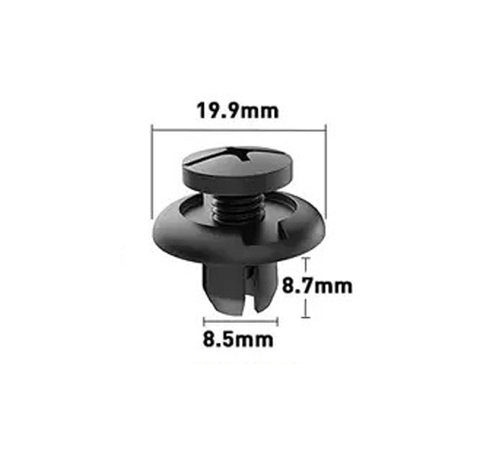 8.5mm Hole Push-in Plastic Rivet Sheet Metal Plugs size 8.7mm clip long, Bumper Type Fasteners Clips Nylon Push 8.5x8.7mm
