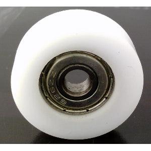 8mm Bore Bearing - 26mm White Plastic Tire 8x26x8mm