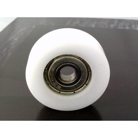 8mm Bore Bearing - 30mm White Plastic Tire 8x30x10mm