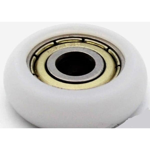 8mm Bore Bearing - 30mm White Plastic Tire 8x30x8.5mm