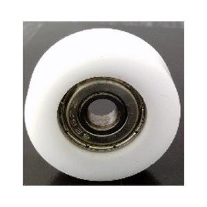 8mm Bore Bearing - 34mm White Plastic Tire 8x34x13mm